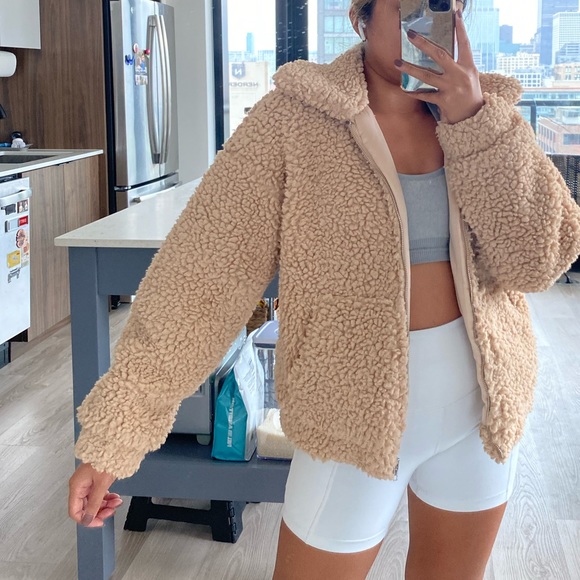 Peach pink teddy jacket - Picture 5 of 5